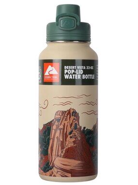 Desert Vista Ozark Trail 32 oz Stainless Steel Vacuum Water Bottle Pop Lid New